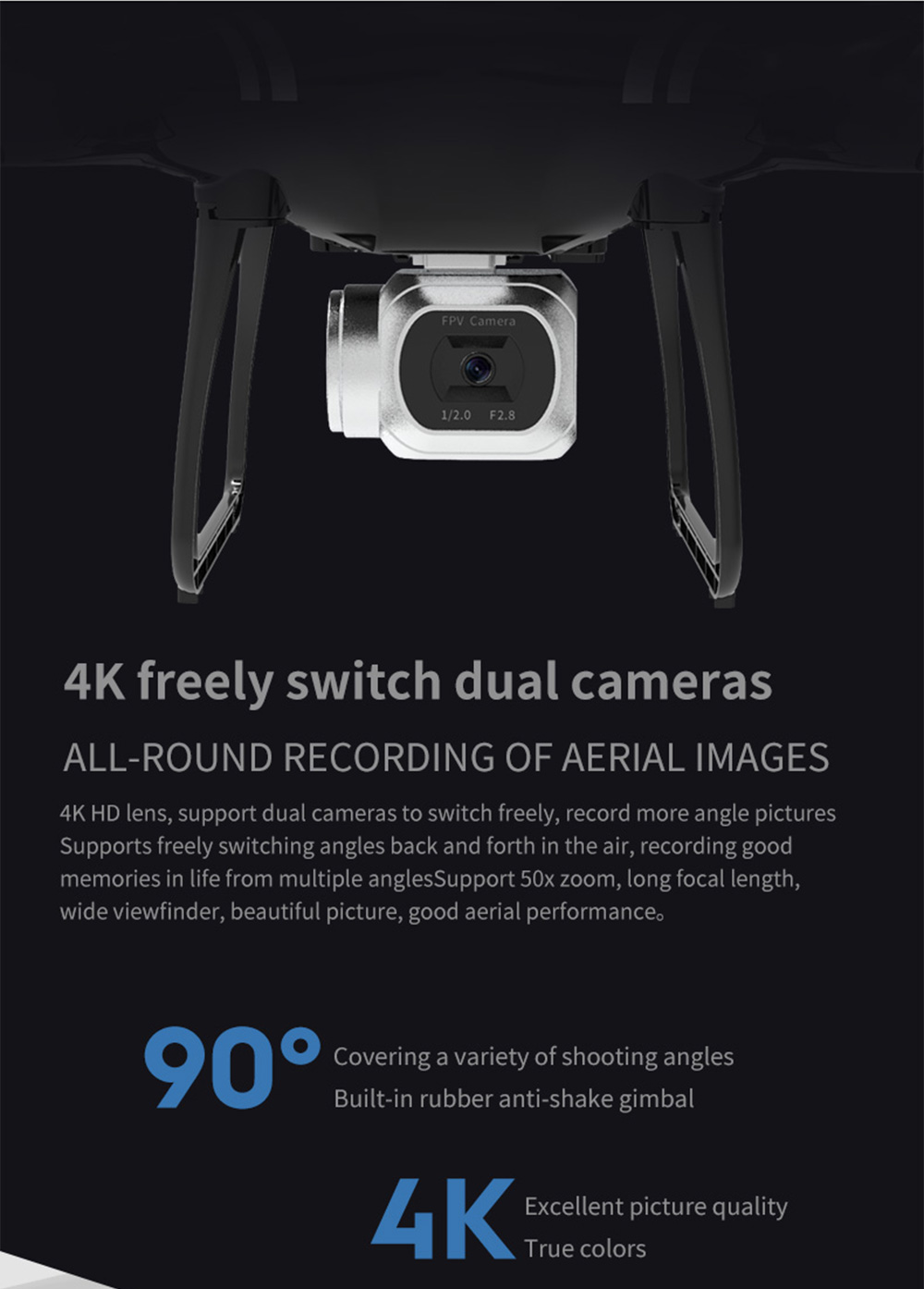 4K Camera Drone HD WIFI
