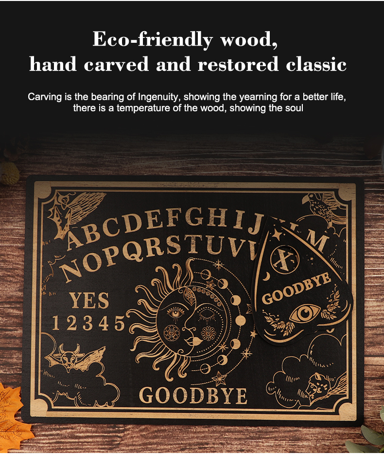 Wooden Ouija Board With Planchette