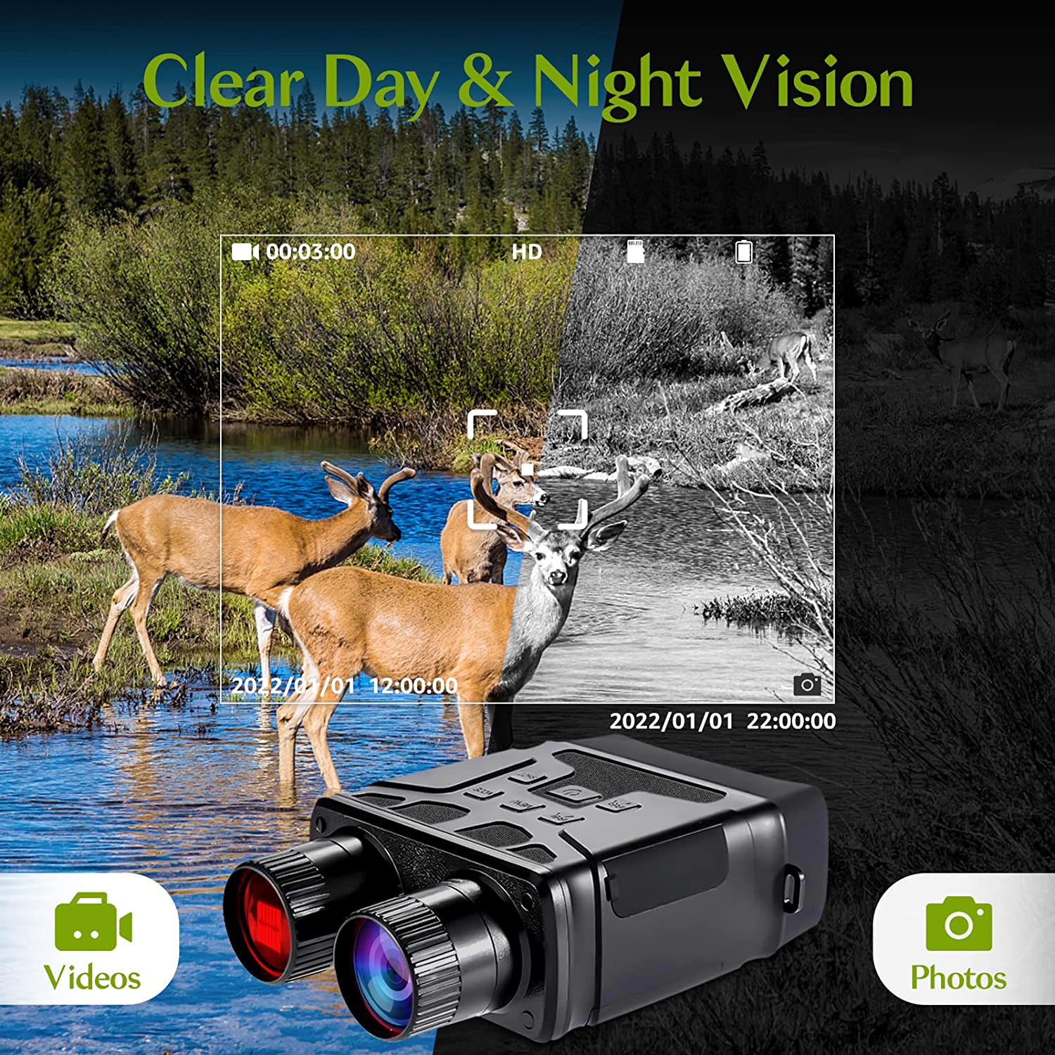 1080P HD Binocular Infrared Night Vision Device