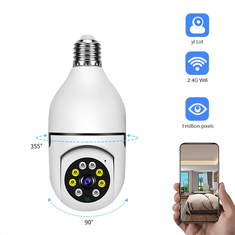 2.Wireless 4G Wifi Bulb Surveillance Camera With Night Vision