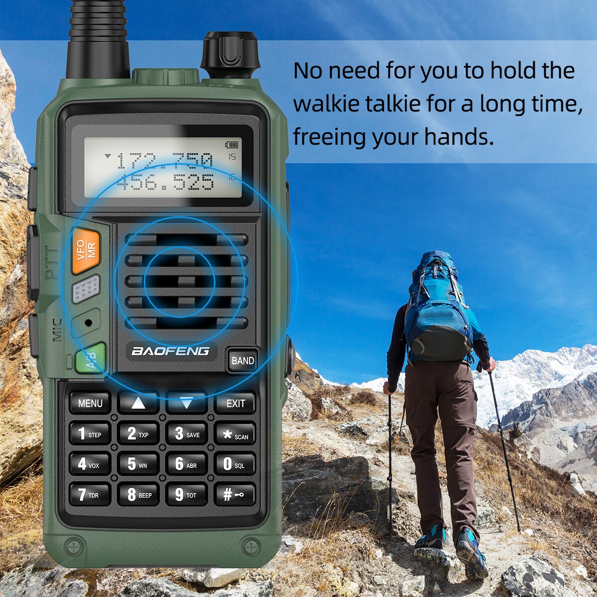 BAOFENG UV S9 Plus Powerful Handheld Transceiver with UHF VHF Dual Band Long Range Walkie Talkie