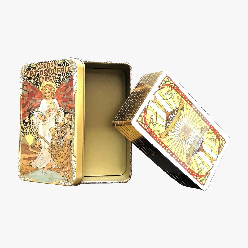 78Card Golden Art Nouveau Tarot Box