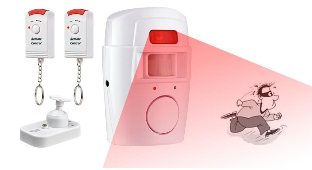 Wireless Remote Controlled Mini Alarm with IR Infrared Motion Detector